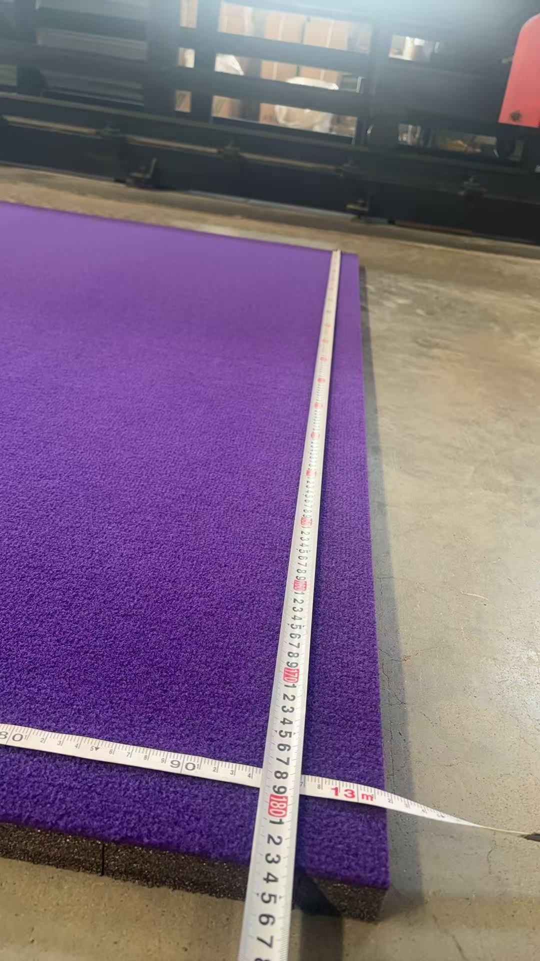 Tumbling on carpet bonded foam