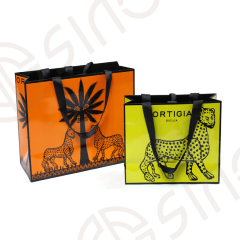 Custom Paper Euro Tote shopping bags with soft Handles