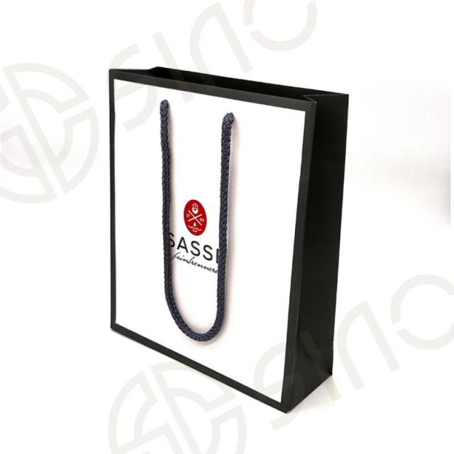 4 bottlbes matte paper bag with handle