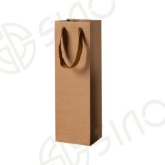 RECYCLED Brown Kraft Wine Bottle Paper Bags
