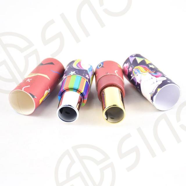 Printable empty paper lipstick tube packaging
