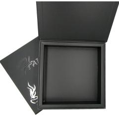 Rigid black chocolate box