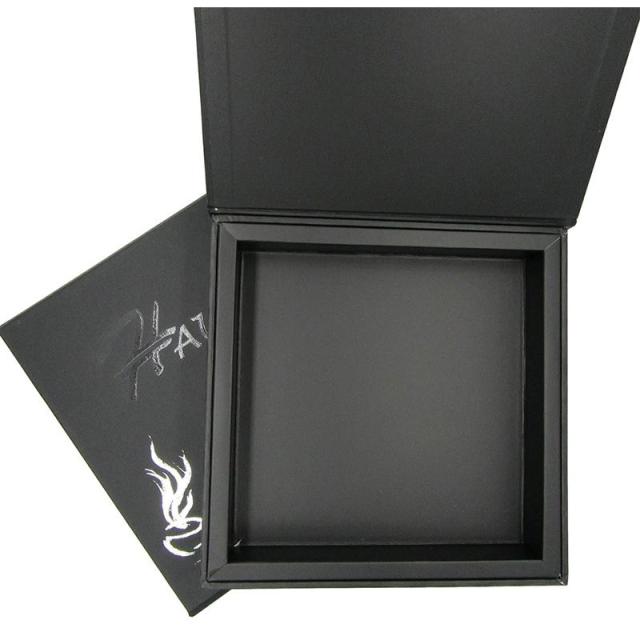 Rigid black chocolate box