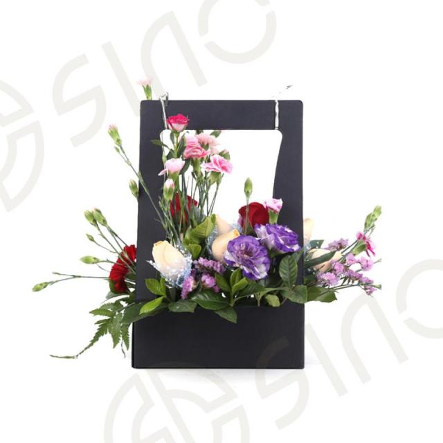 Custom size rectangle paper boxes for flower arrangements wholesale