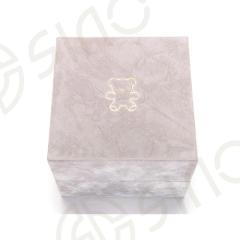 Gray velvet rigid cardboard flower boxes
