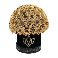 Sultry black velvet rose packaging box