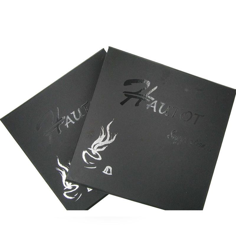 Rigid black chocolate box