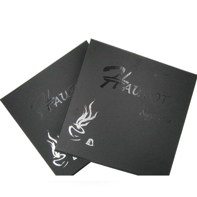 Rigid black chocolate box