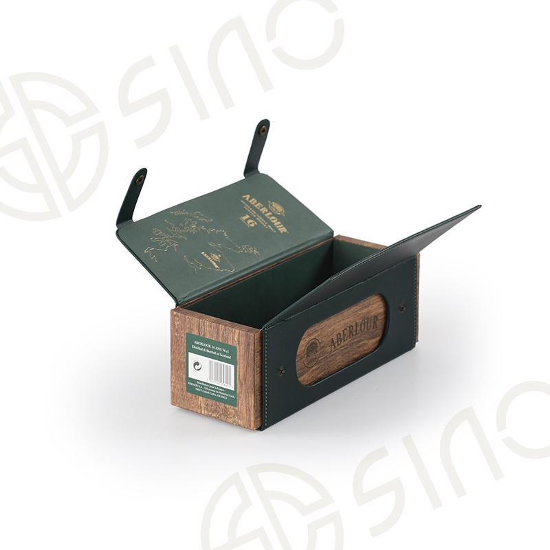 Double door hinged single bottle box