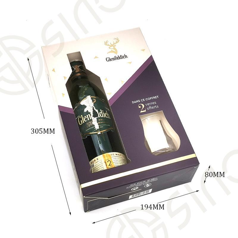 One whisky bottle with 2 glass box