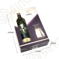 One whisky bottle with 2 glass box