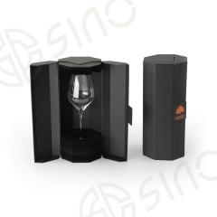 Matt black Clamshell wine boxes