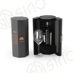 Matt black Clamshell wine boxes