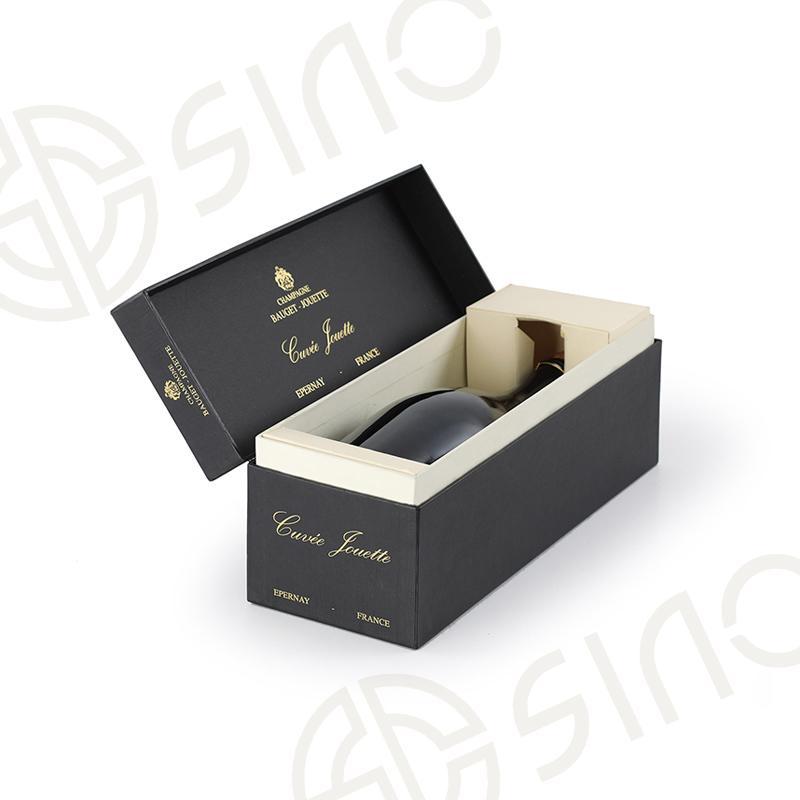 Black Hinged boxes with cardboard insert