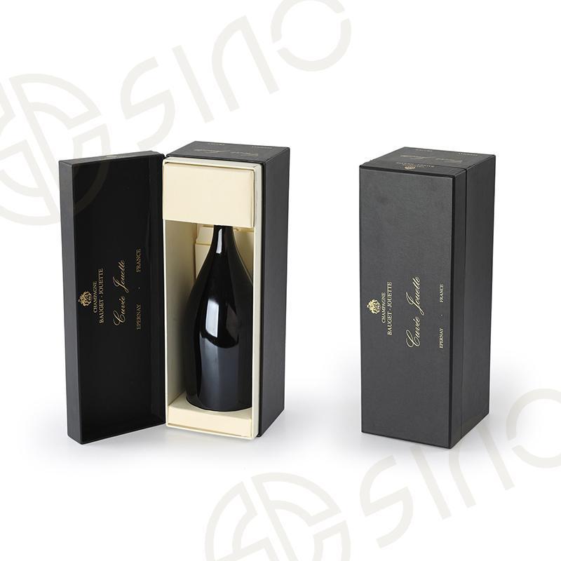 Black Hinged boxes with cardboard insert