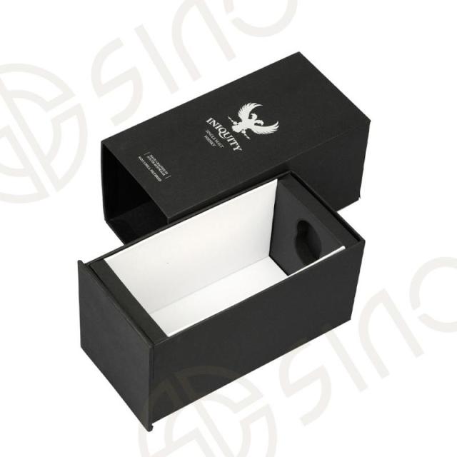 Matte black packaging box with EVA insert