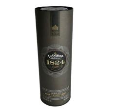 Personalized whisky round box with metal lid and cap