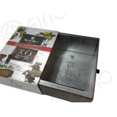 Sliding metallic paper brandy Boxes