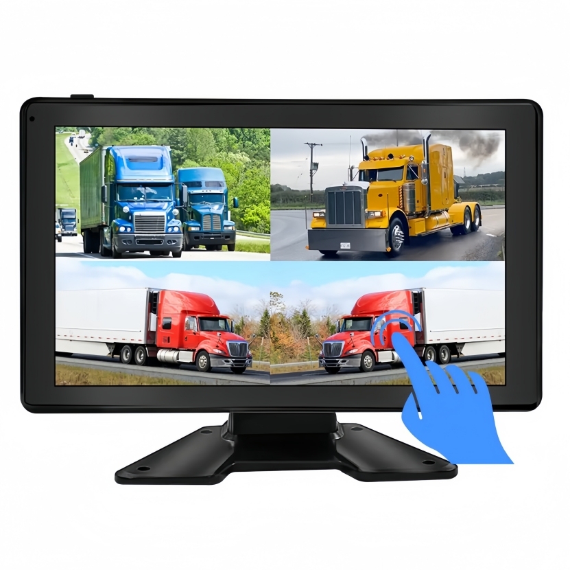 4CH 1080P 720P Cameras Input HD 10.1inch IPS Screen Touch Panel Display Loop Recording Stand Alone Car Monitor Supports Wired Mirrorlink FM Bluetooth USB MP5 Player