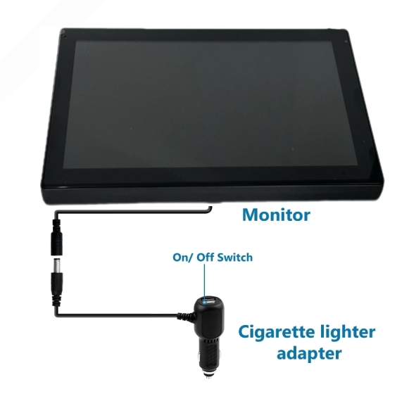 10inch Touch Screen Monitor Video Recorder and Magnet Bracket Solar Charging Camera Vehicle Mounted Display Safety Driving Camera System Digital Wireless RV Backup Camera Kit