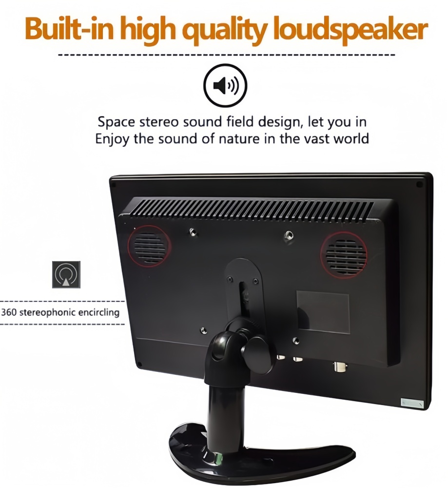 10inch TFT LCD HD Digital Screen Built with  DC Power / AV / VGA / HDMI /BNC Port TV Monitor / PC Monitor / CCTV Monitor /  Car LCD Monitor Reversing Priority