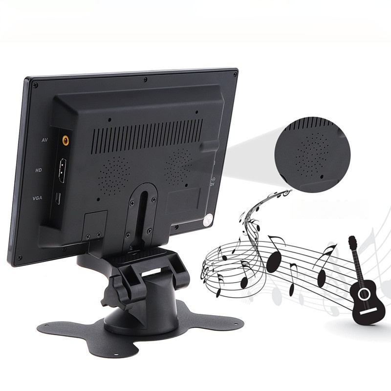 10 inch Multifunctional LCD Display CCTV Monitor for Surveillance Camera  Rear View Camera and Monitor, Smartphone WiFi Mirroring, Support HDMI/VGA/AV for Car Display/CCTV