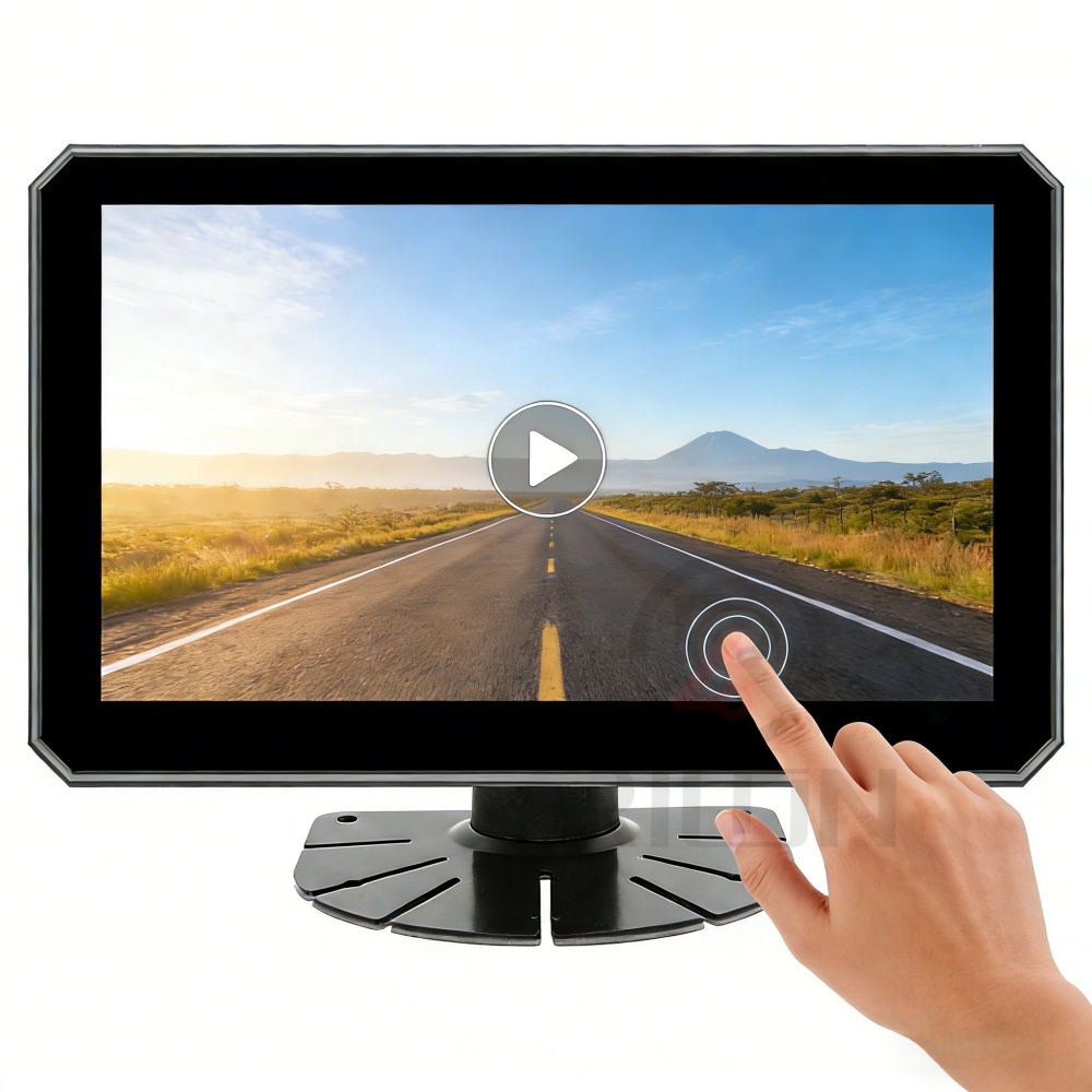 Digital Remote View 4G Mobile Monitor, Built-in GPS and WiFi Module, Digital Stand Alone Monitor IPS Rear View Screen Vehicle Sourround Monitor Car Display 10inch IPS Touch Screen Operation