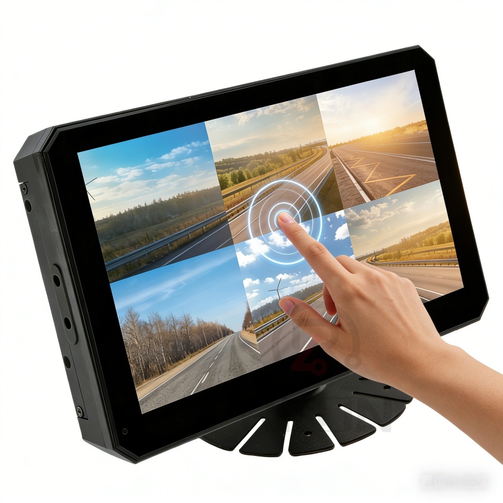 Digital Remote View 4G Mobile Monitor, Built-in GPS and WiFi Module, Digital Stand Alone Monitor IPS Rear View Screen Vehicle Sourround Monitor Car Display 10inch IPS Touch Screen Operation