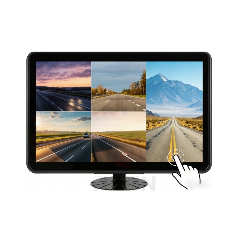 Digital Remote View 4G Mobile Monitor, Built-in GPS and WiFi Module, Digital Stand Alone Monitor IPS Rear View Screen Vehicle Sourround Monitor Car Display 10inch IPS Touch Screen Operation