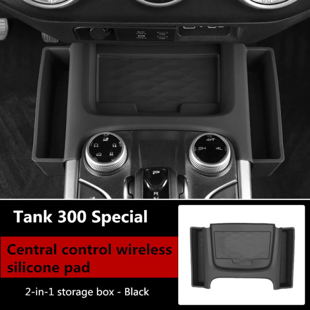 Car Accessories Silicone Central Control Storage Box for Tank 300,Tank 300 Front Central Console Silicone Storage Box – Non-Slip Organizer,ShanTec Auto Parts