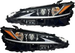 For Lexus ES350 ES300h Headlights Assembly ES 2019-2021 LED DRL Black Housing Headlamps,LEXUS ES 2018-2021 OE Headlight Replacement – Left & Right,ShanTec Auto Parts