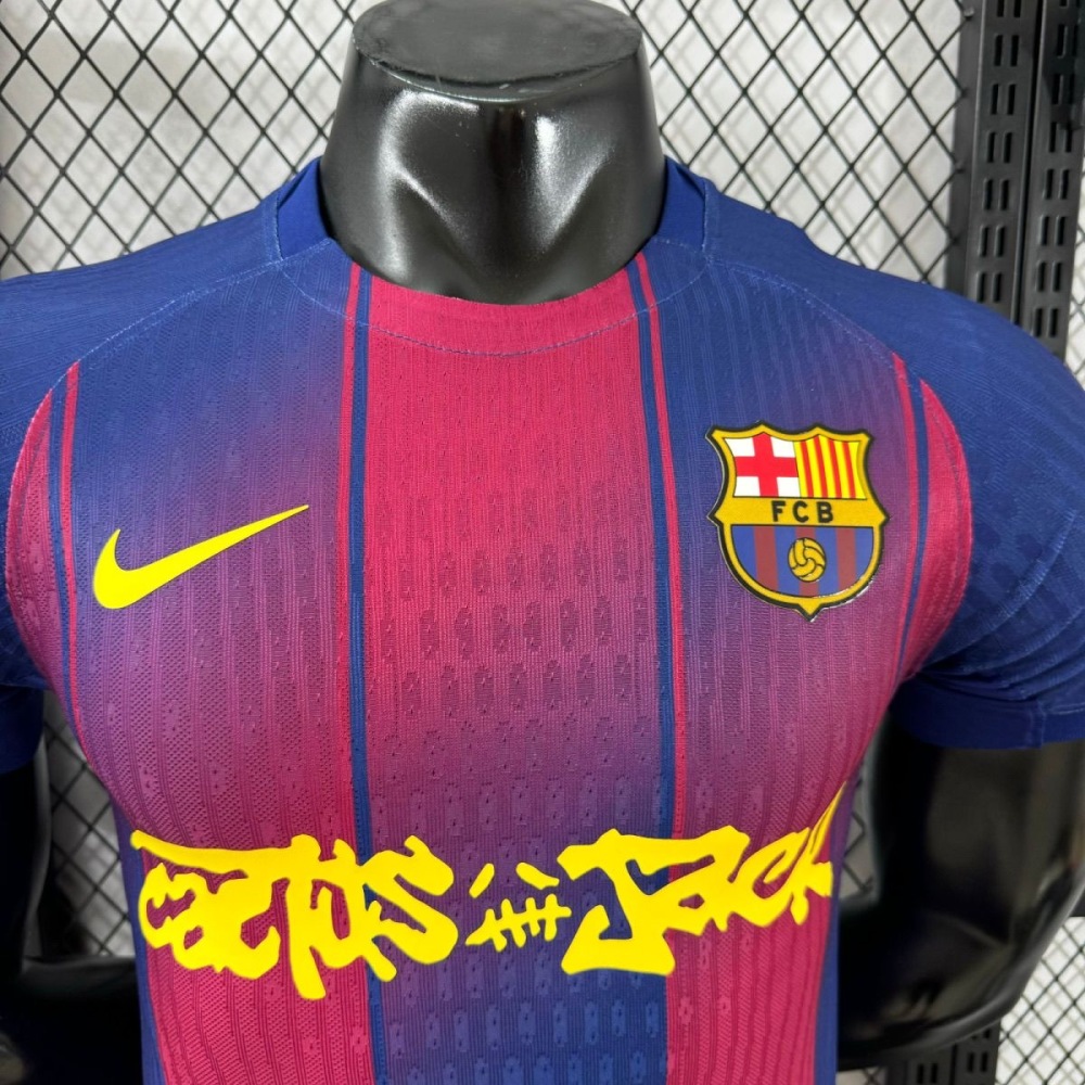 Player Version 2025/26 Barcelona x Travis Scott Home Jersey