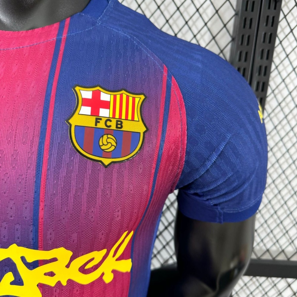 Player Version 2025/26 Barcelona x Travis Scott Home Jersey