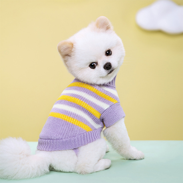 Colorful Puppy Sweater for Small Medium Dogs Cats Clothes for Wholesales