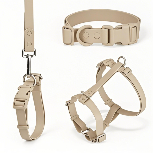 Manufacturers Custom PVC Rubber Coated Waterproof Pet Harness Luxury Adjustable H Strap No Pull Reversible Dog Harness Kit