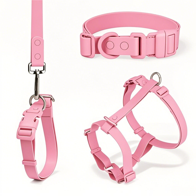 Manufacturers Custom PVC Rubber Coated Waterproof Pet Harness Luxury Adjustable H Strap No Pull Reversible Dog Harness Kit