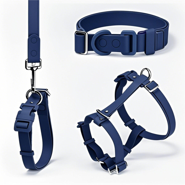 Manufacturers Custom PVC Rubber Coated Waterproof Pet Harness Luxury Adjustable H Strap No Pull Reversible Dog Harness Kit