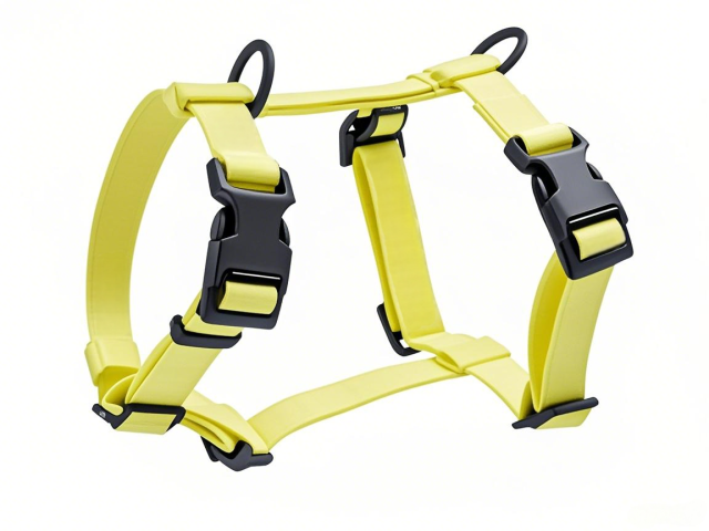 PVC-Coated Waterproof Dog Harness with Dual Buckle Design on Front and Back