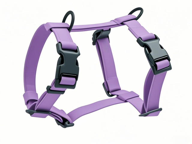 PVC-Coated Waterproof Dog Harness with Dual Buckle Design on Front and Back