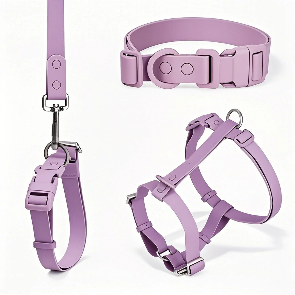 PVC coated dog harness set detail image for private label review