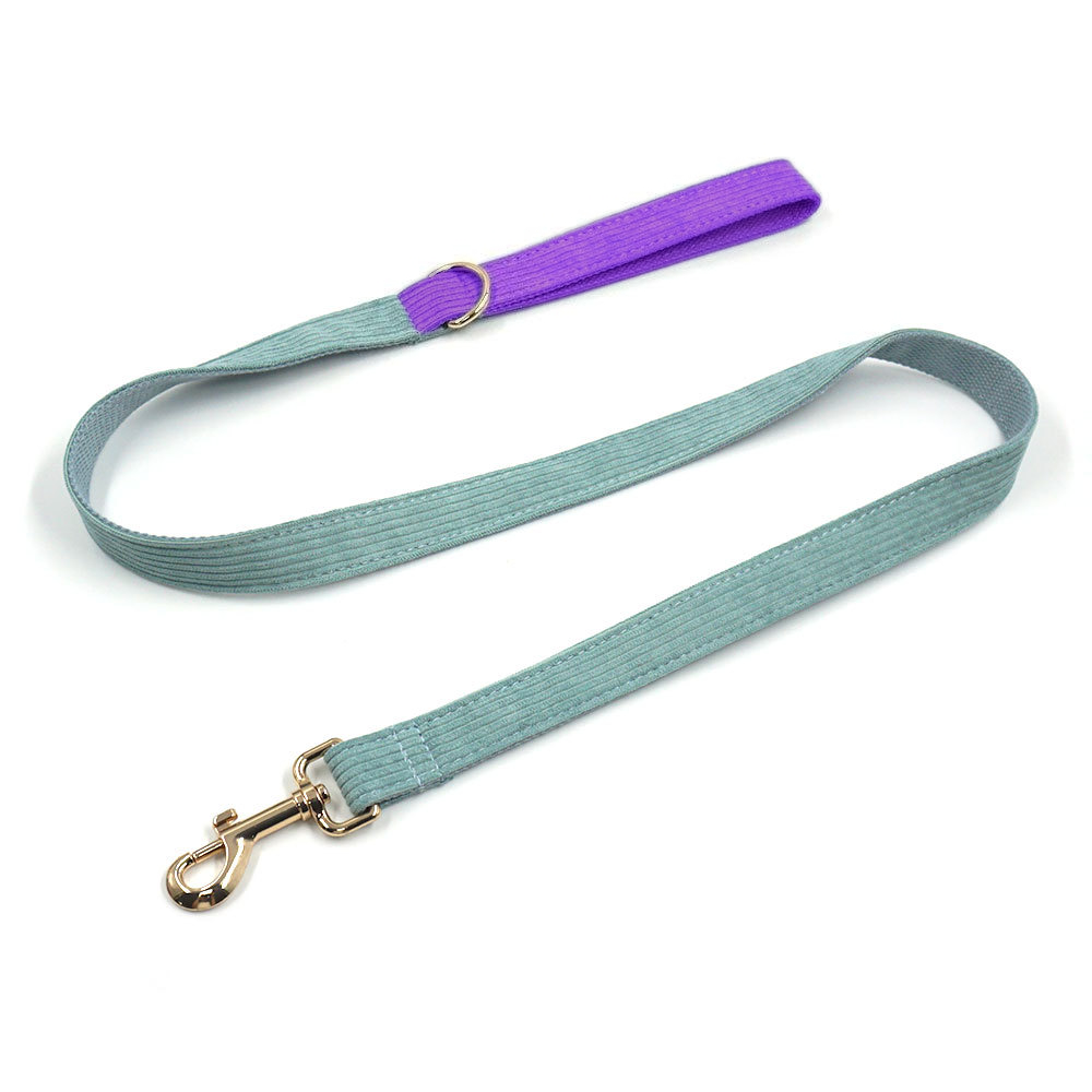 Fashion Color Block Durable Dog Leash Dual Handle No pull Pet Leash Multiple Color for customized