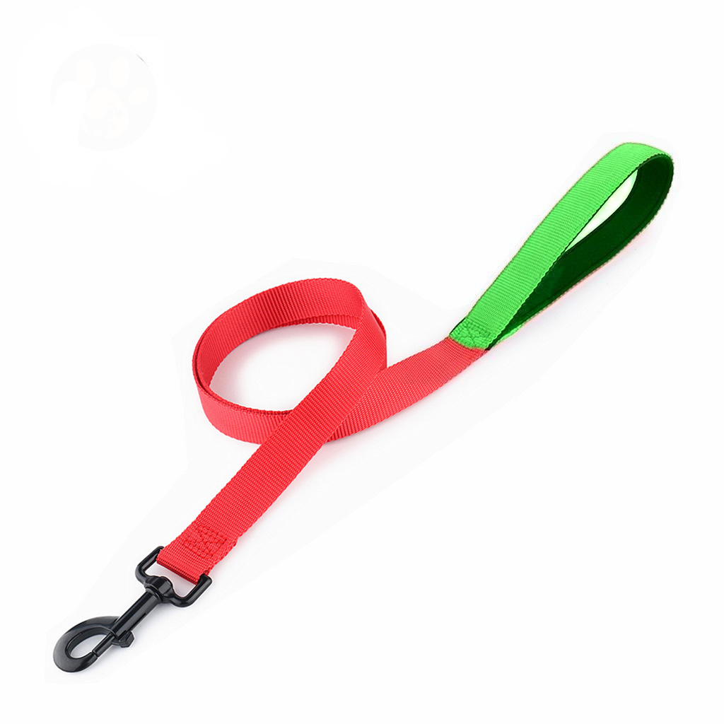 Fashion Color Block Durable Dog Leash Dual Handle No pull Pet Leash Multiple Color for customized