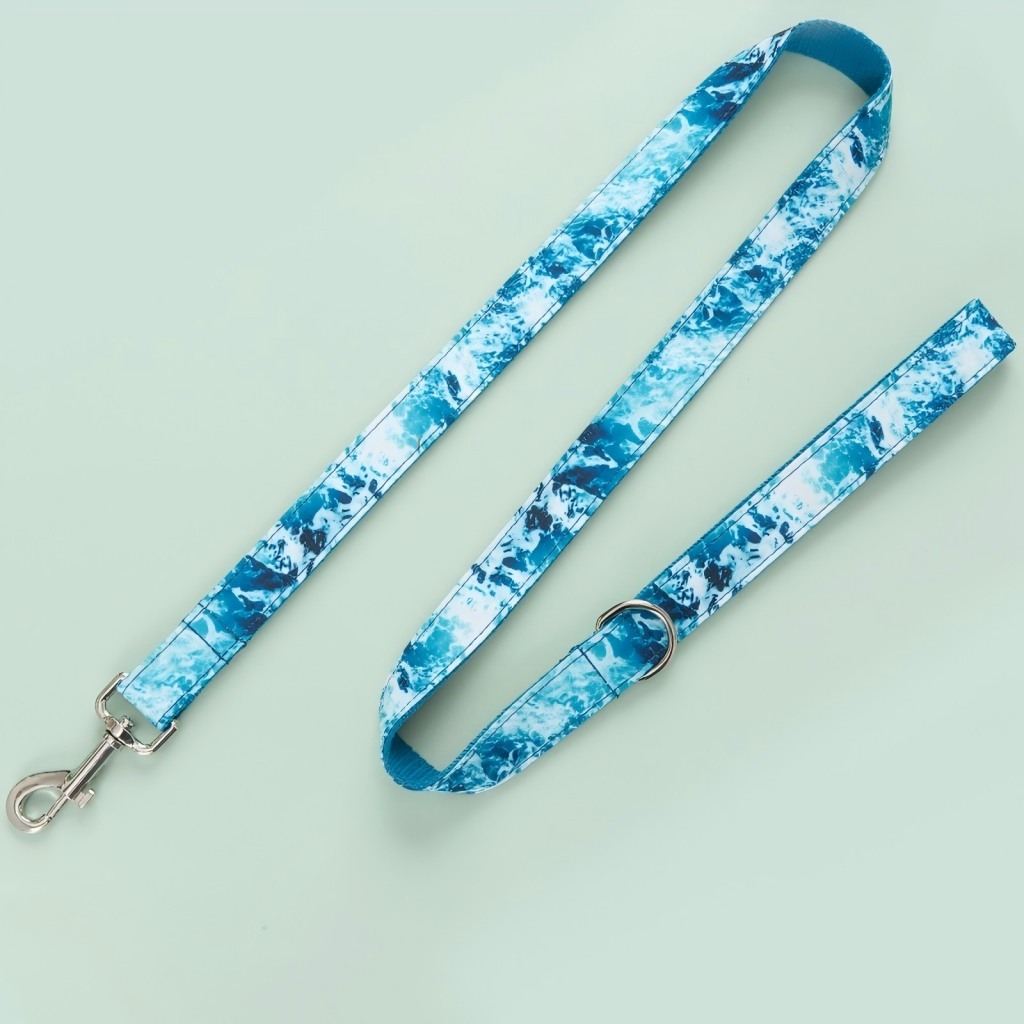 Pet Leash Custom Pattern Multipurpose Webbing Soft Adjustable Accessories Hands Free Dog Leash Fashion Printing Pattern Durable Dog Leash