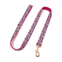 Pet Leash Custom Pattern Multipurpose Webbing Soft Adjustable Accessories Hands Free Dog Leash Fashion Printing Pattern Durable Dog Leash