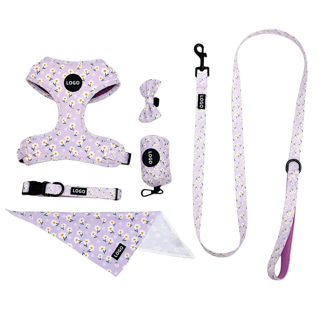 Fashion Pattern Printing No Pull Adjustable Vest Dog Soft Luxury Harness Environmental High Quality Breathable Dog Harness