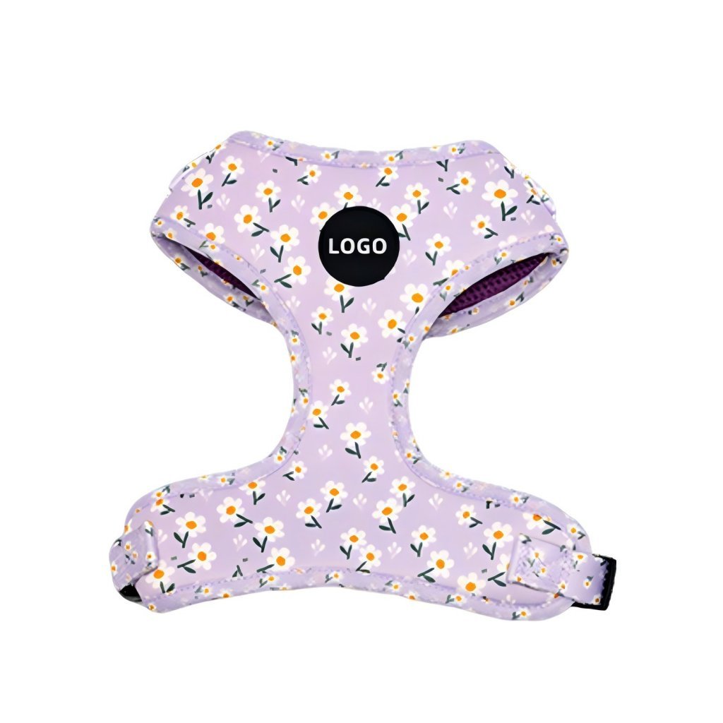 Fashion Pattern Printing No Pull Adjustable Vest Dog Soft Luxury Harness Environmental High Quality Breathable Dog Harness