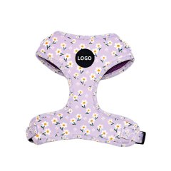 Fashion Pattern Printing No Pull Adjustable Vest Dog Soft Luxury Harness Environmental High Quality Breathable Dog Harness