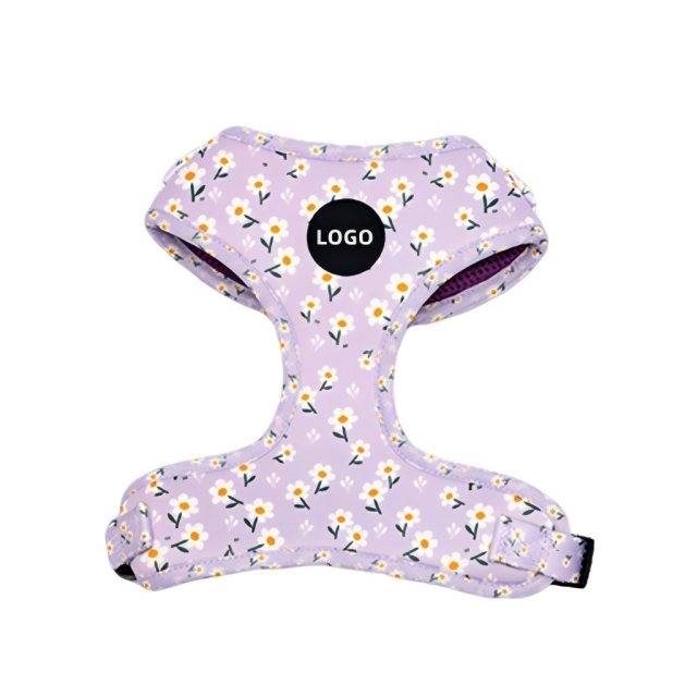 Fashion Pattern Printing No Pull Adjustable Vest Dog Soft Luxury Harness Environmental High Quality Breathable Dog Harness