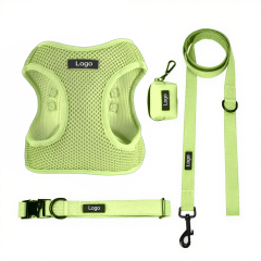 Manufacturer Designer Puppy Harness Set Fashion Breathable Mesh Reflective Personalized for Small and Medium Dog