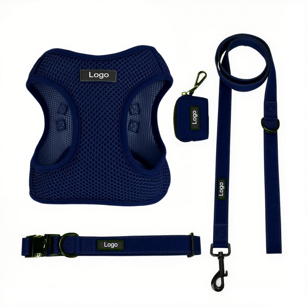 Manufacturer Designer Puppy Harness Set Fashion Breathable Mesh Reflective Personalized for Small and Medium Dog